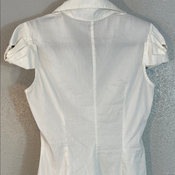 Bailey 44 White Puff Sleeve Button Down Blouse – Collared Fitted Top Size S - Picture 9 of 13